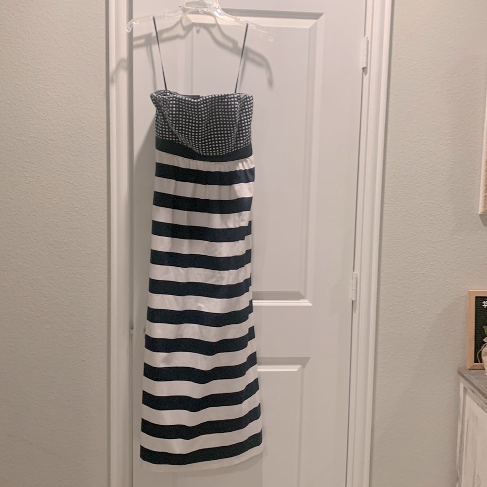 Vineyard Vines Maxi Blue and White Dress